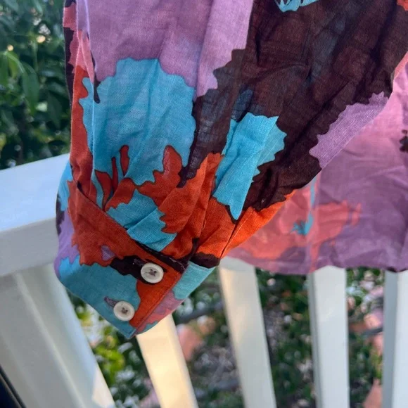 Porridge Floral Blouse in Pink and Blue - Picture 5 of 5